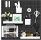 VUSIGN Pegboard Combination Wall Organizer Kit, 4 Pieces Pegboards and 17 Accessories Modular Hanging, Wall Mount Display Peg Board Panel Kits for Bedroom, Home, Office, Bathroom, 22" x 22", Black
